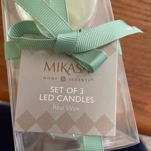Set of 3 Mikasa LED candles